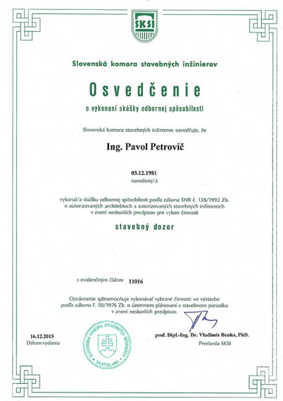 certifikát