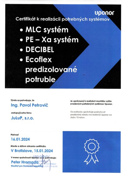 certifikát