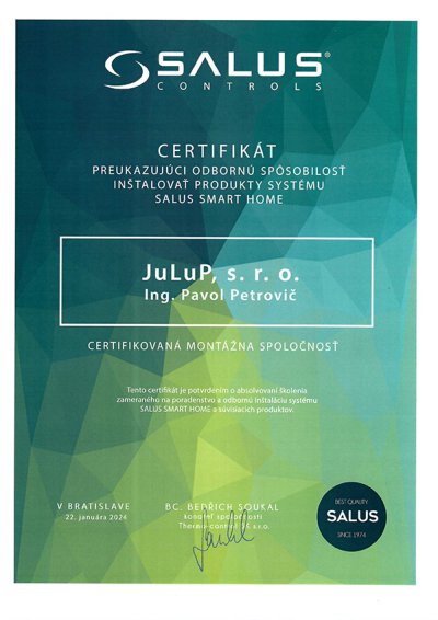 certifikát