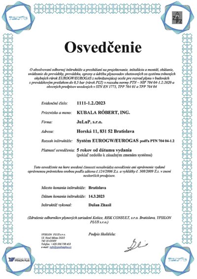 certifikát